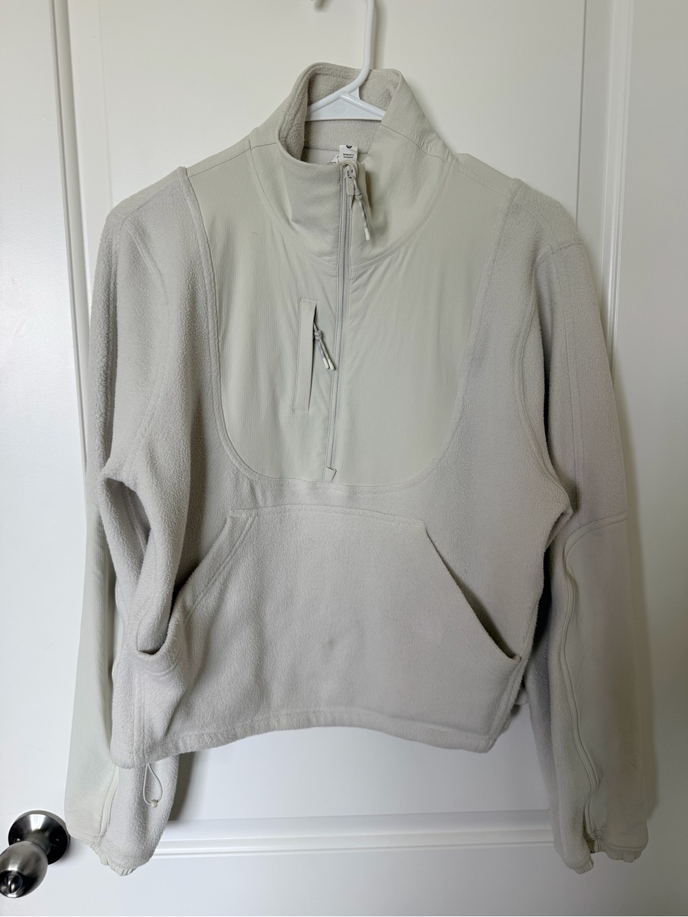 Lululemon Women’s Fleece Cream Quarter-Zip Fleece Pullover